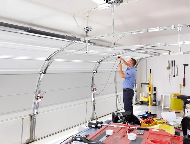 Garage door cable repair service by North Reading Garage Door Repair in North Reading