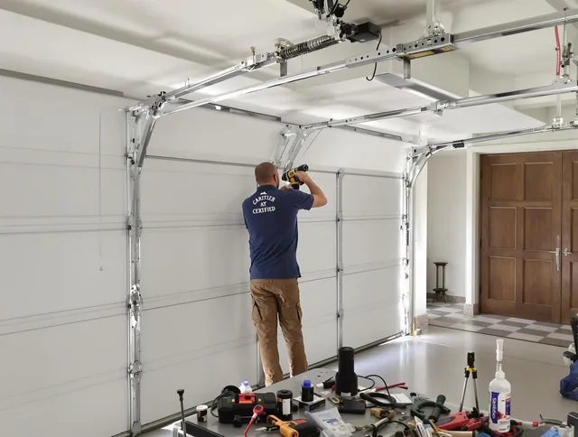 North Reading Garage Door Repair certified technician performing precision garage door repair in North Reading