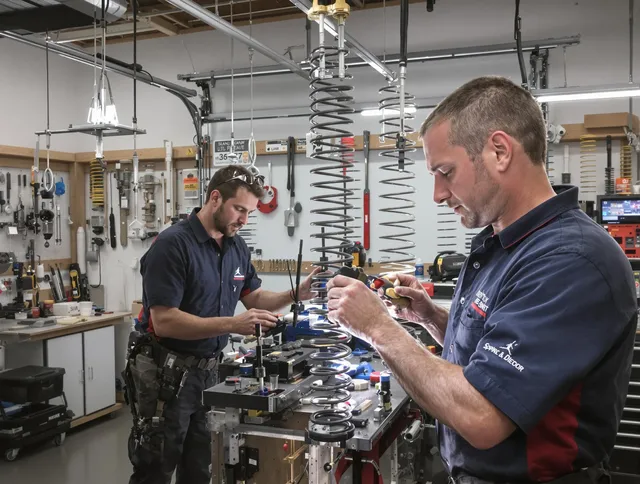 Garage door spring repair service by North Reading Garage Door Repair in North Reading